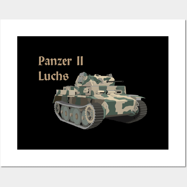 Panzer II Luchs German WW2 Battle Tank Wall Art by NorseTech